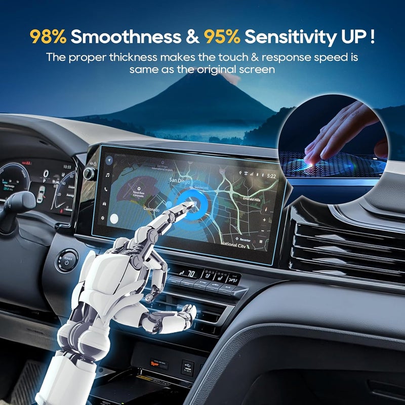 LFOTPP Matte Anti Glare for 2025 2026 Camry Screen Protector 12.3 inch Touchscreen 2025+ Toyota Camry XLE/XSE Tempered Glass Protective Film 2025 2026 Camry Accessories [Anti-Fingerprint] - Image 4